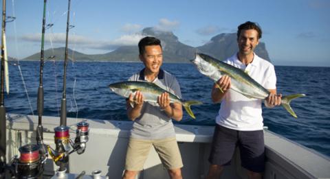 Gehen Sie Angeln vor der wunderschönen Lord Howe Island