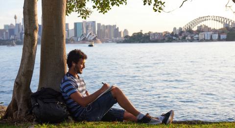 Lernen am Cremorne Point, Sydney Harbour