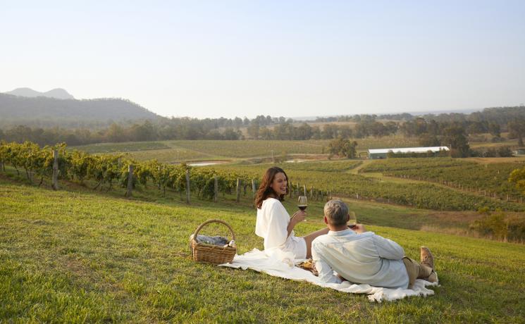Wine picnic next to the vineyard - Audrey Wilkinson - Pokolbin - Hunter Valley 