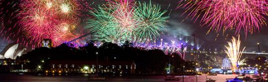 Silvester-Feuerwerk, Sydney Harbour