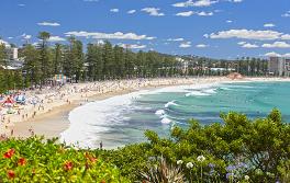 Blick vom South-Steyne-Ende von Manly Beach